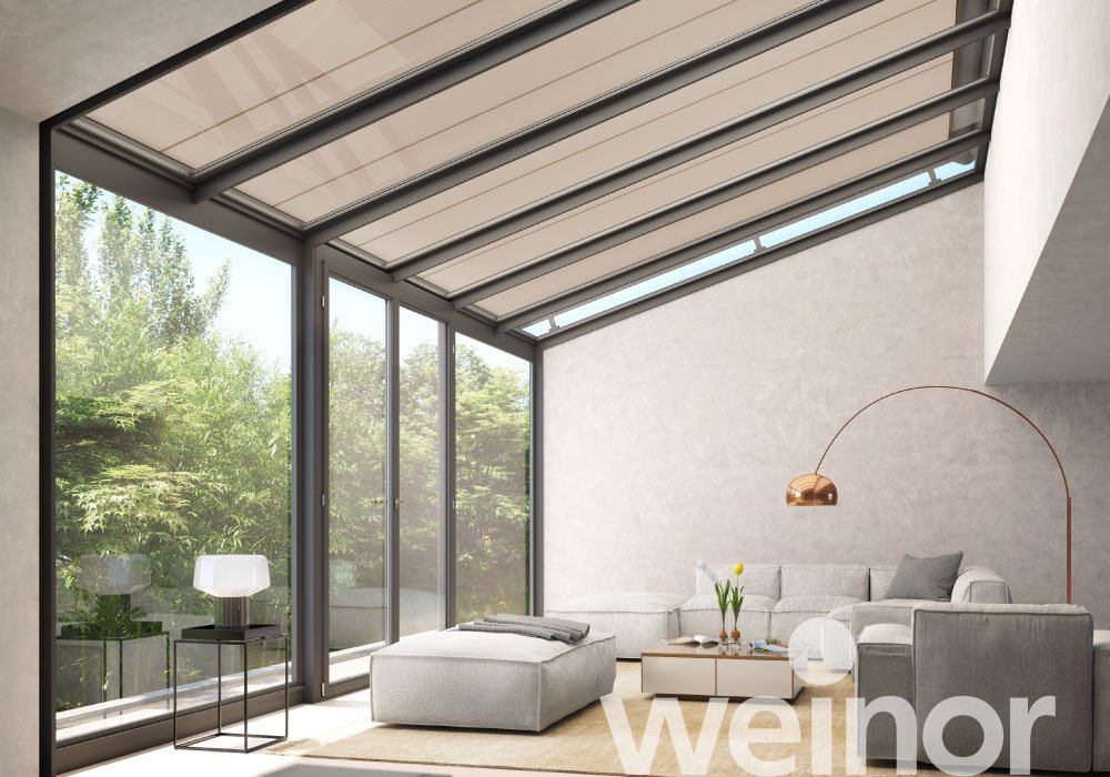 The weinor over roof conservatory awning