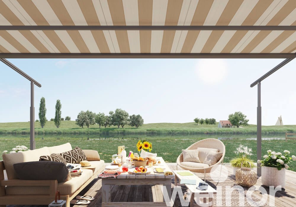 textiele pergola-zonwering weinor Plaza Viva 