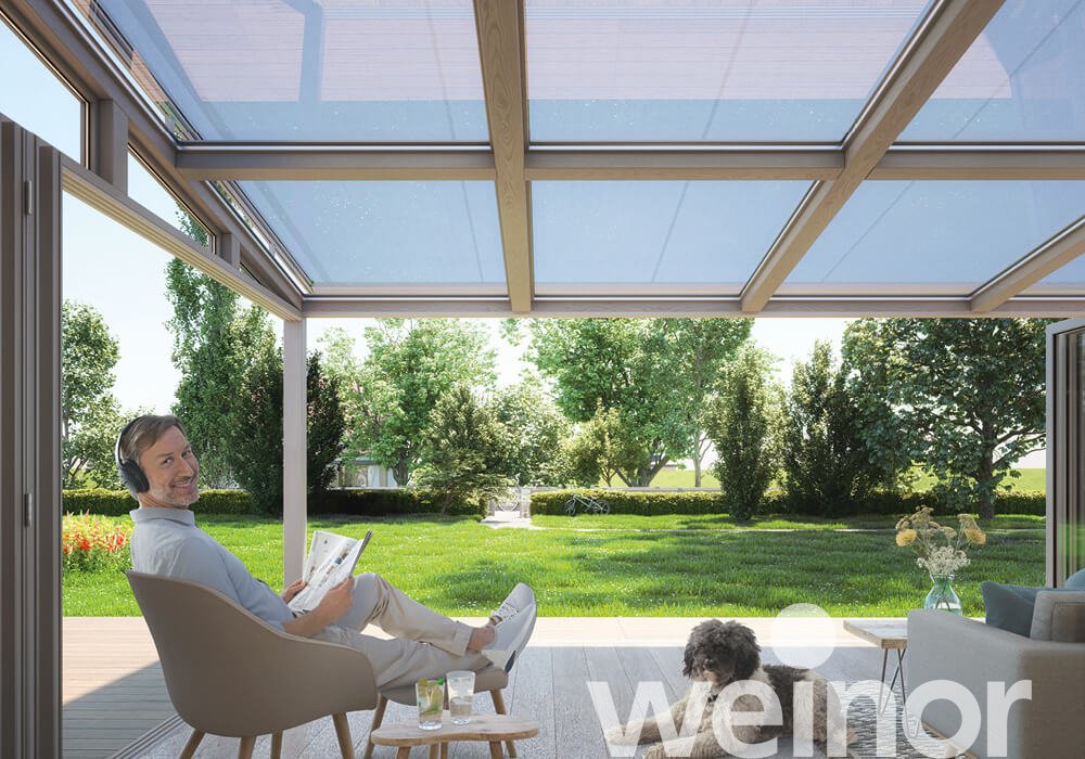 The weinor over roof conservatory awning