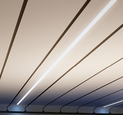LED-Licht in den Lamellen der Artares Überdachung