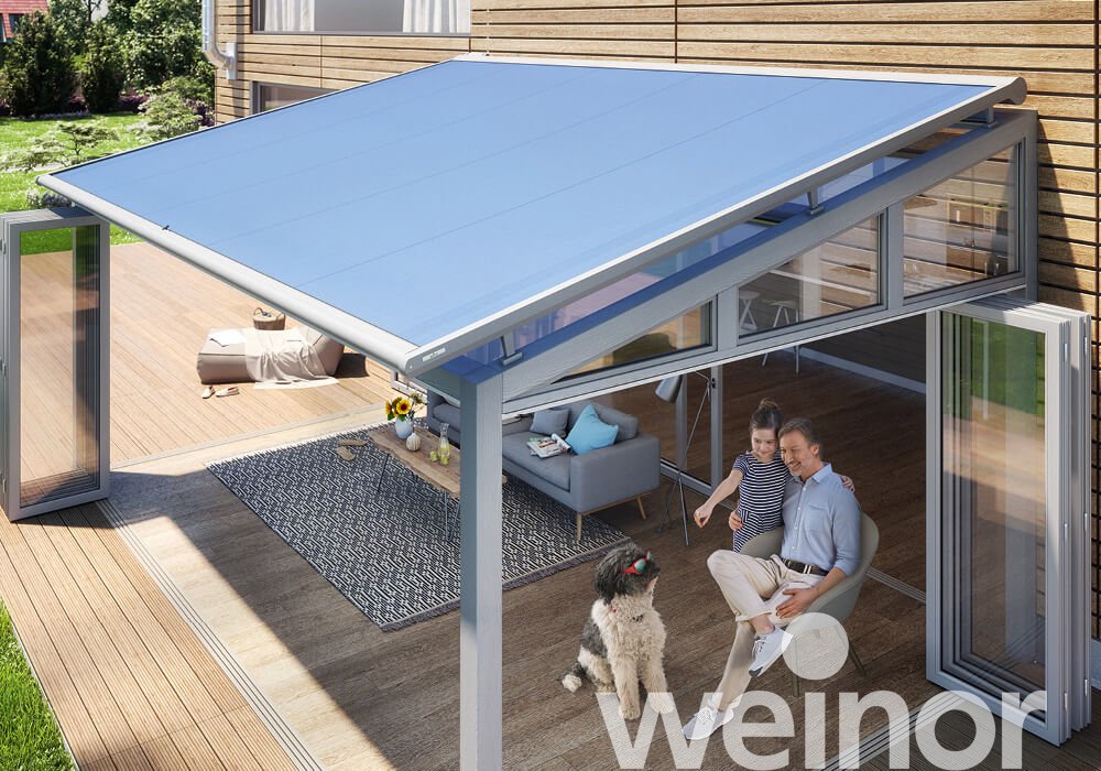 The weinor over roof conservatory awning