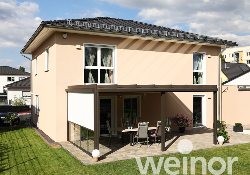 Toit de terrasse cubique en verre weinor Terrazza Pure