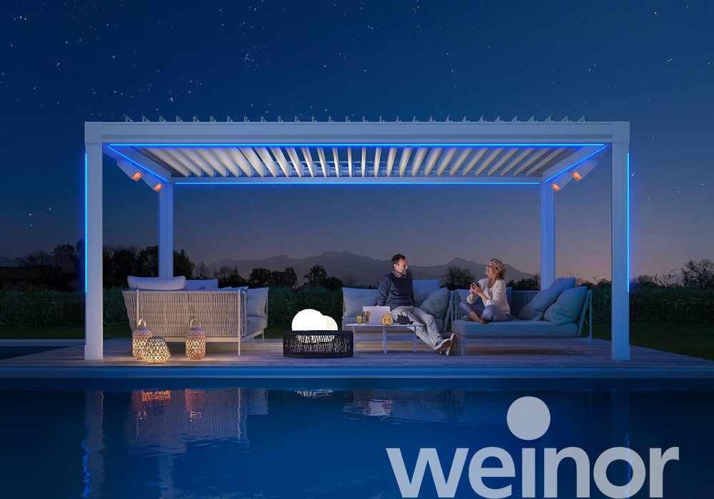 Artares - La pergola bioclimatique avec éclairage LED